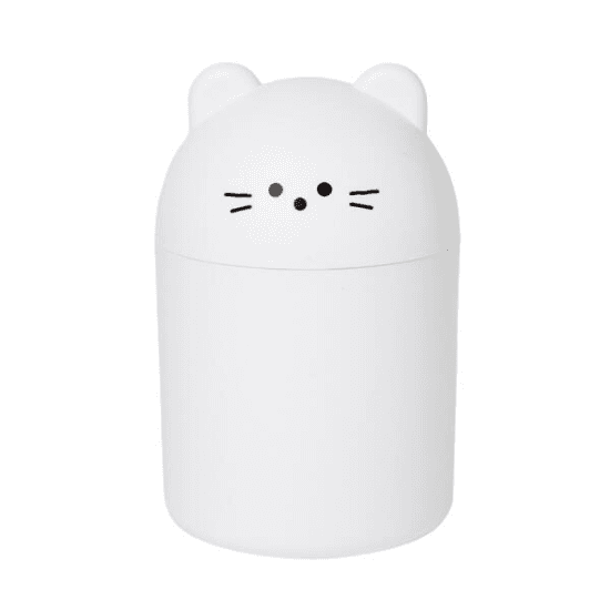 아트박스 고양이 휴지통 아이보리