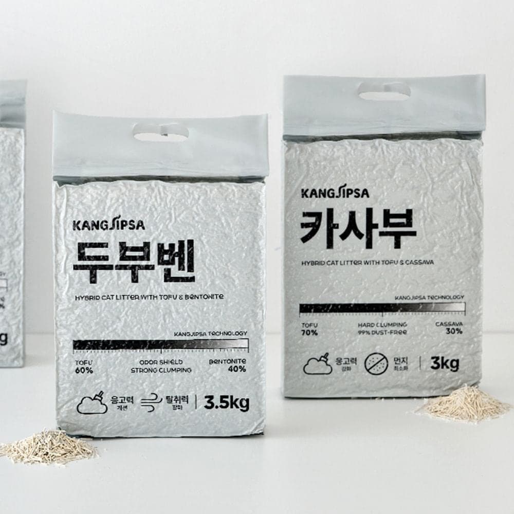 강집사 하이브리드 두부 벤토 카사바 먼지없는 고양이 모래 두부벤 14kg 카사부 12kg