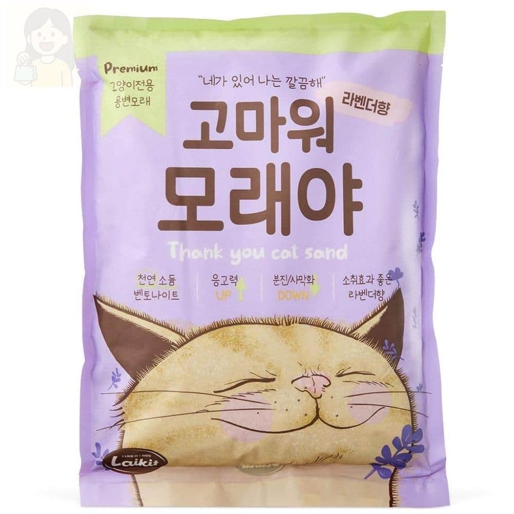 솔선 고마워 모래야 라벤더향 4L 6P 고양이탈취모래 고양이모래탈취 먼지없는고양이모래