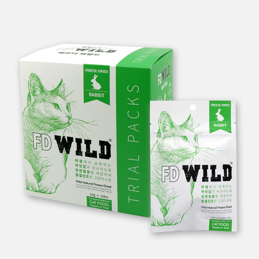 에프디와일드 고양이 동결건조 사료 토끼 트라이얼팩 1BOX (10EA)