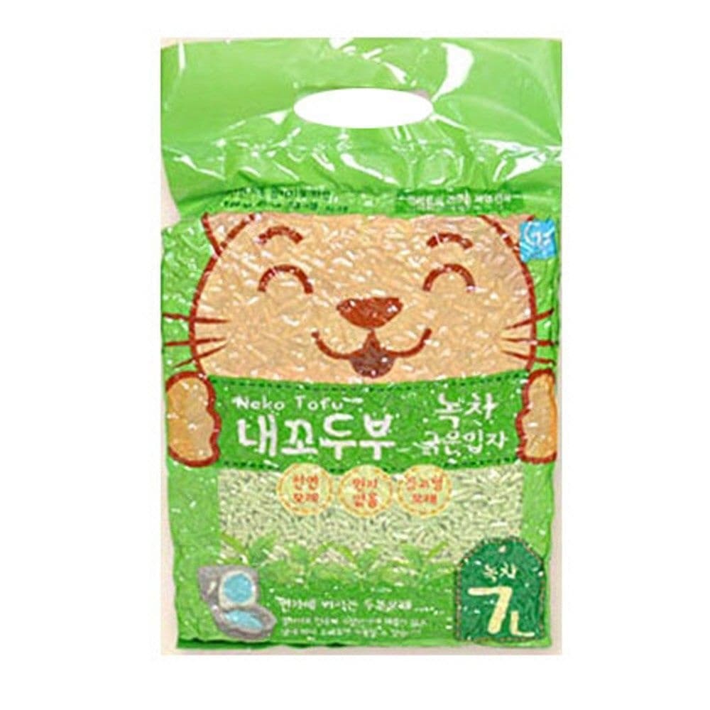 GB가빈몰 내꼬두부 모래  녹차 7L 고양이모래 고양이변기 고양이펠렛