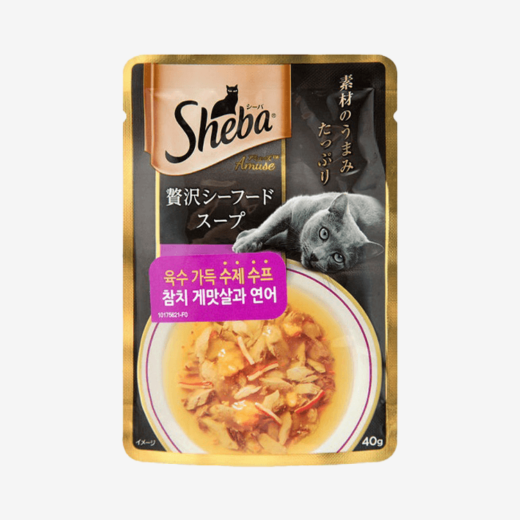 [1개/12개/24개] 쉬바 수제 수프 참치 게맛살과 연어 파우치 (40g)