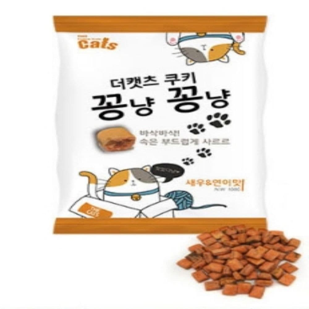 고양이 스낵 새우 연어맛 고양이건강간식 고양이영양간식 고양이크런치 길냥이간식