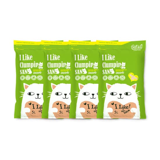 벨버드 아이라이크 클럼핑 고양이 벤토나이트 모래 무향 5L x 4개