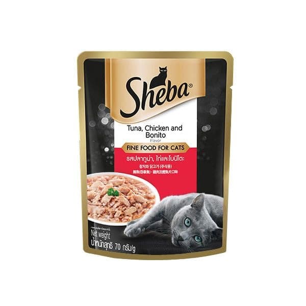 쉬바 고양이 습식 파우치 참치+닭고기 70g