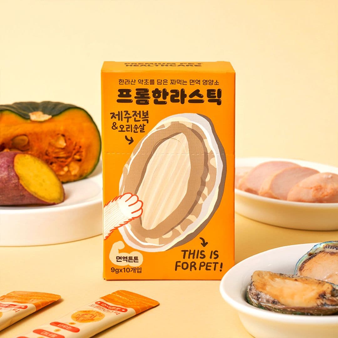 프롬한라 전복&amp;오리순살 스틱 9g*10p