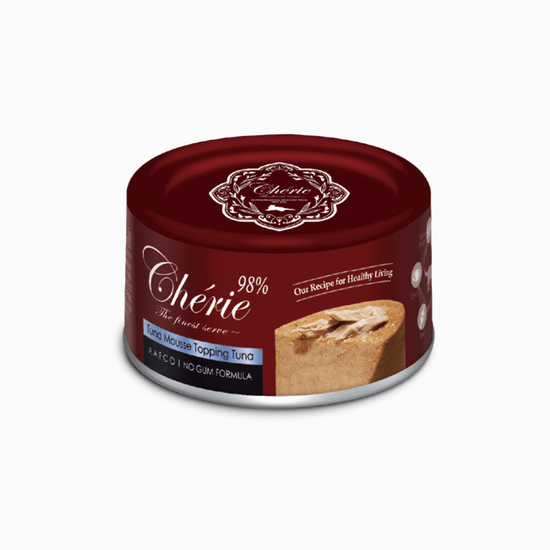 쉐리 캣 레드라벨 98% 참치 무스 캔 80g