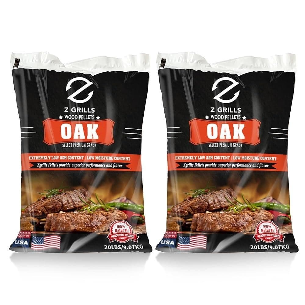 Z GRILLS 스모커 그릴 및 바베큐용 우드 펠렛, 100% 천연 견목 오크 18.1kg(40파운드)