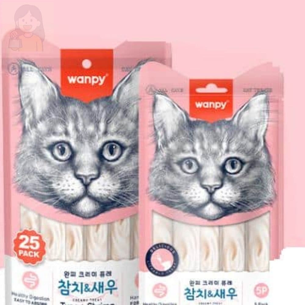 솔선 퓨레 참치새우 5P 냥이간식 고양이짜먹는간식 고양이간식스틱