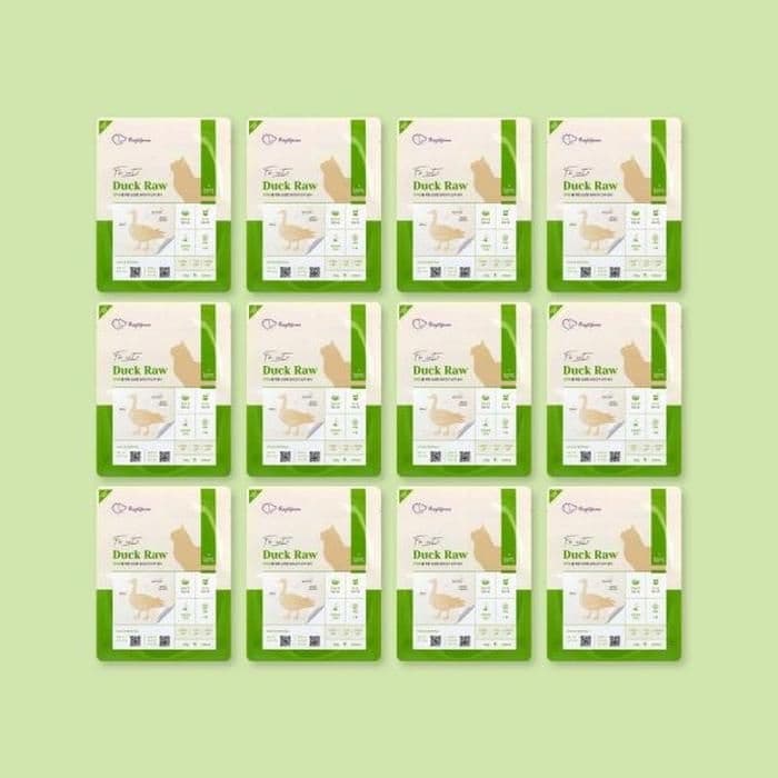 레이앤이본 반려묘 자연식 신선한 오리고기 난각 생식 100g 12P