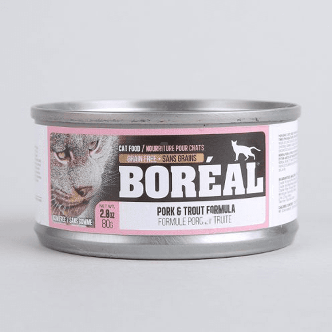 보레알 캣 돼지고기&amp;송어 캔 80g