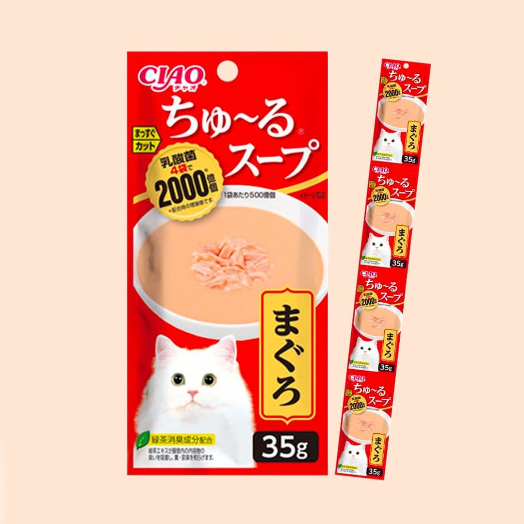 이나바 캣 챠오 츄르 스프 참치 35g*4개입