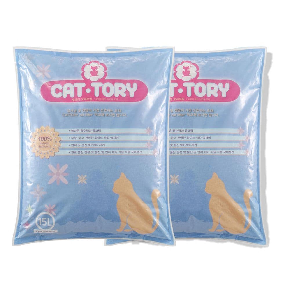 캣토리 캣토리 벤토나이트 고양이모래 무향 5L x 4개 - 15L x 2개