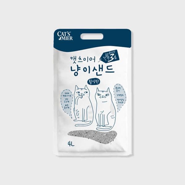 [6개] 캣츠미어 냥이샌드 활성탄 4L