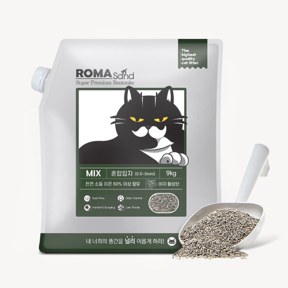 [ROMA]로마샌드 믹스(혼합입자) 9kg 고양이모래