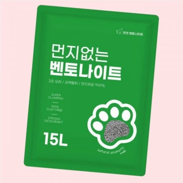 먼지없는 벤토나이트 고양이모래 대용량 15L 4543328