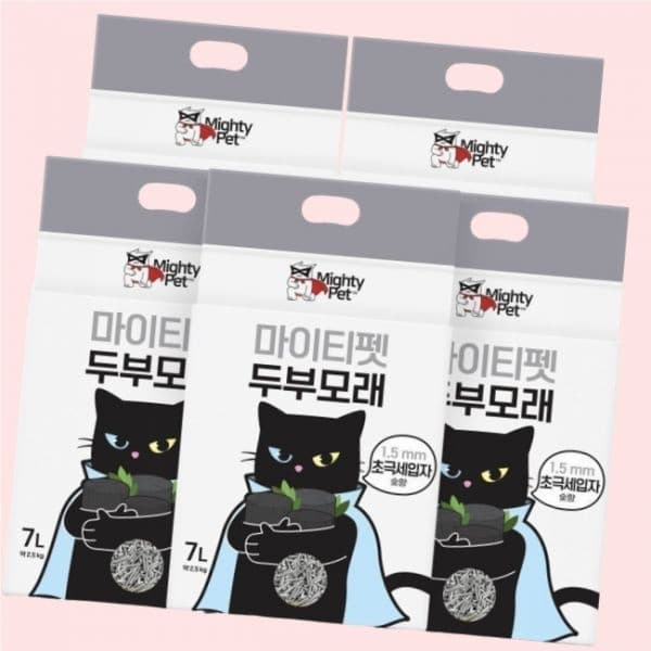 마이티펫 고양이 두부모래 초극세입자 숯향 7L X 5개입 4542822