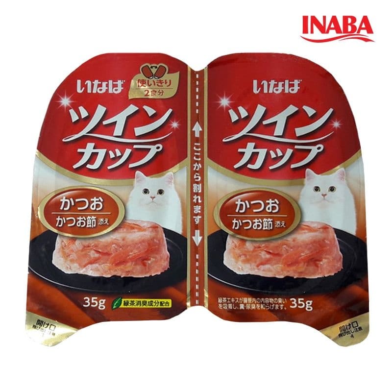 이나바 챠오 트윈컵 70g 가다랑어+가다랑어포