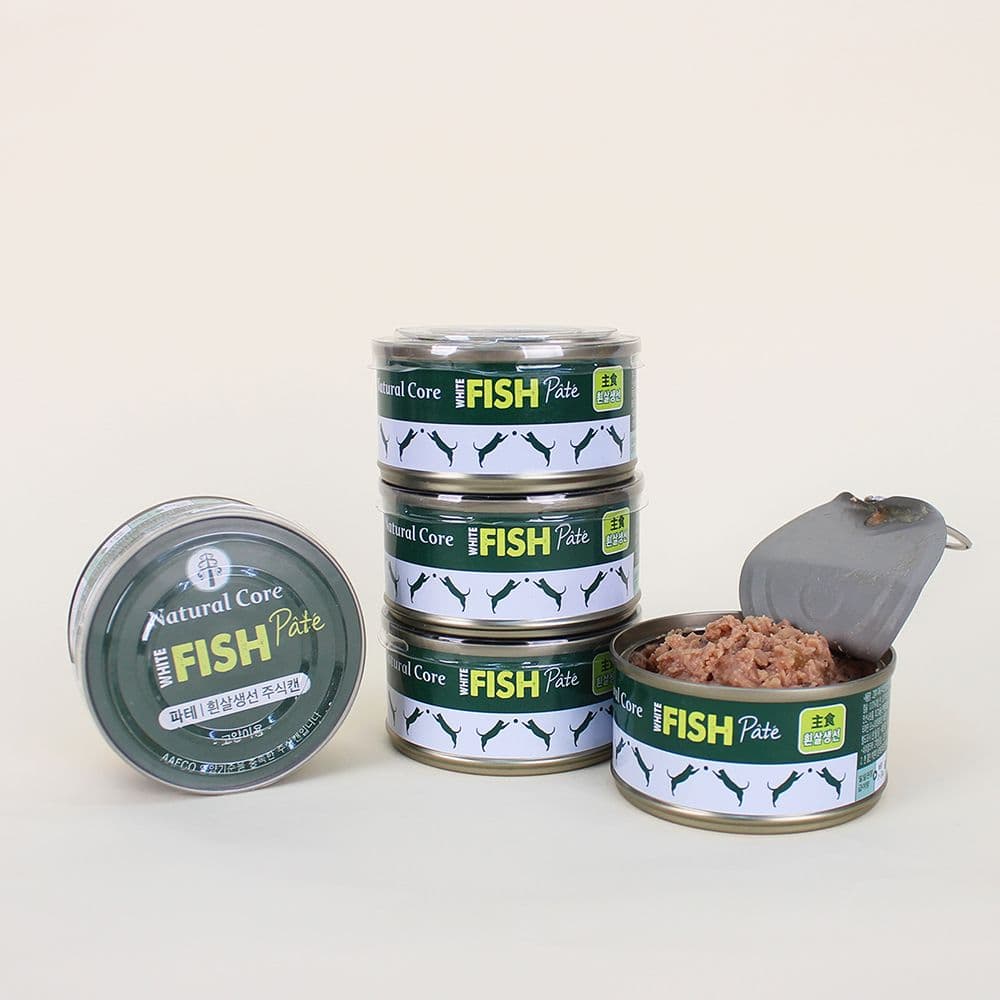네츄럴코어 캣 치킨&amp;흰살생선 파테 캔 85g