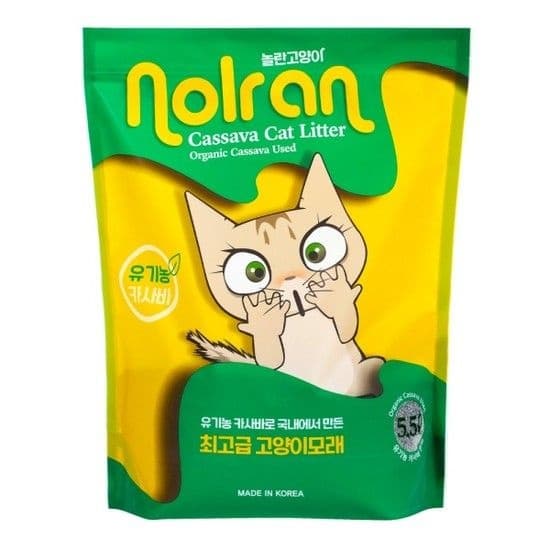 /놀란고양이 놀란고양이 카사바모래 5.5L 고양이모래