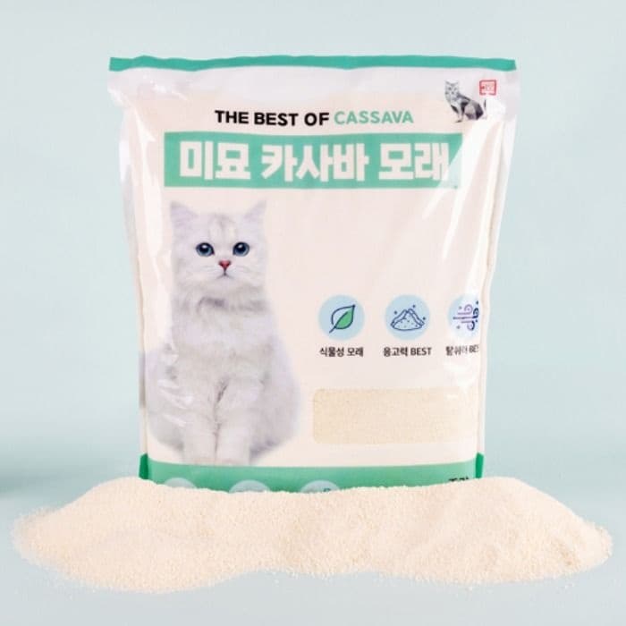 [미묘] 카사바 고양이 모래 10Lx2개 (1박스/굵은입자)