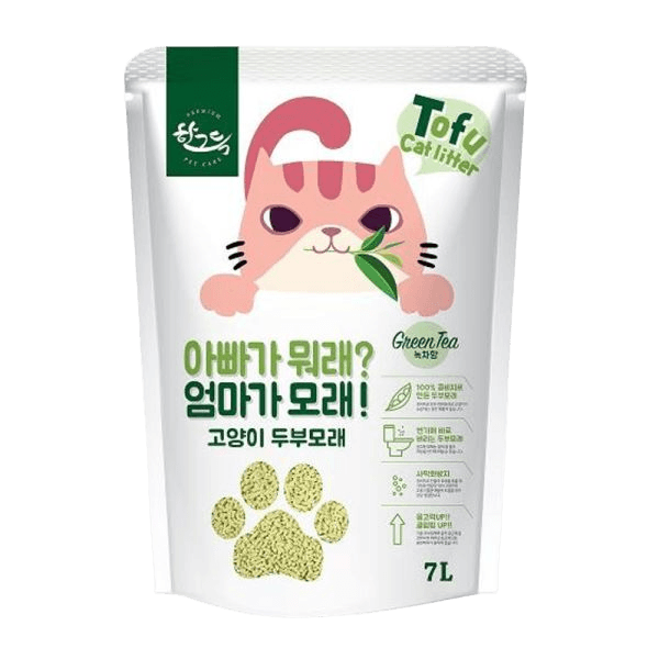 아빠라뭐래엄마가모래 고양이모래 두부 7L (녹차)/고양이모래 두부모래