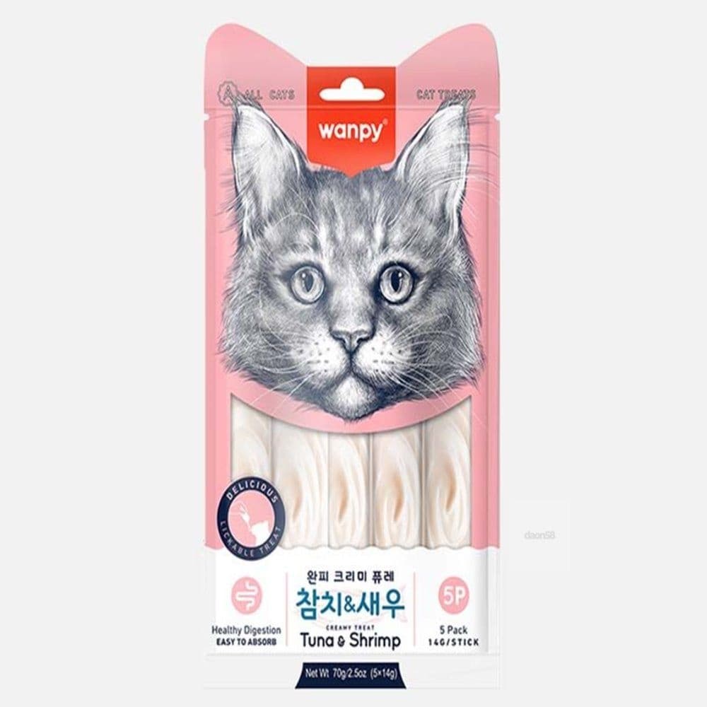 다온58 고양이 퓨레 참치와 새우 5P 관절건강 외출준비 기호성강화
