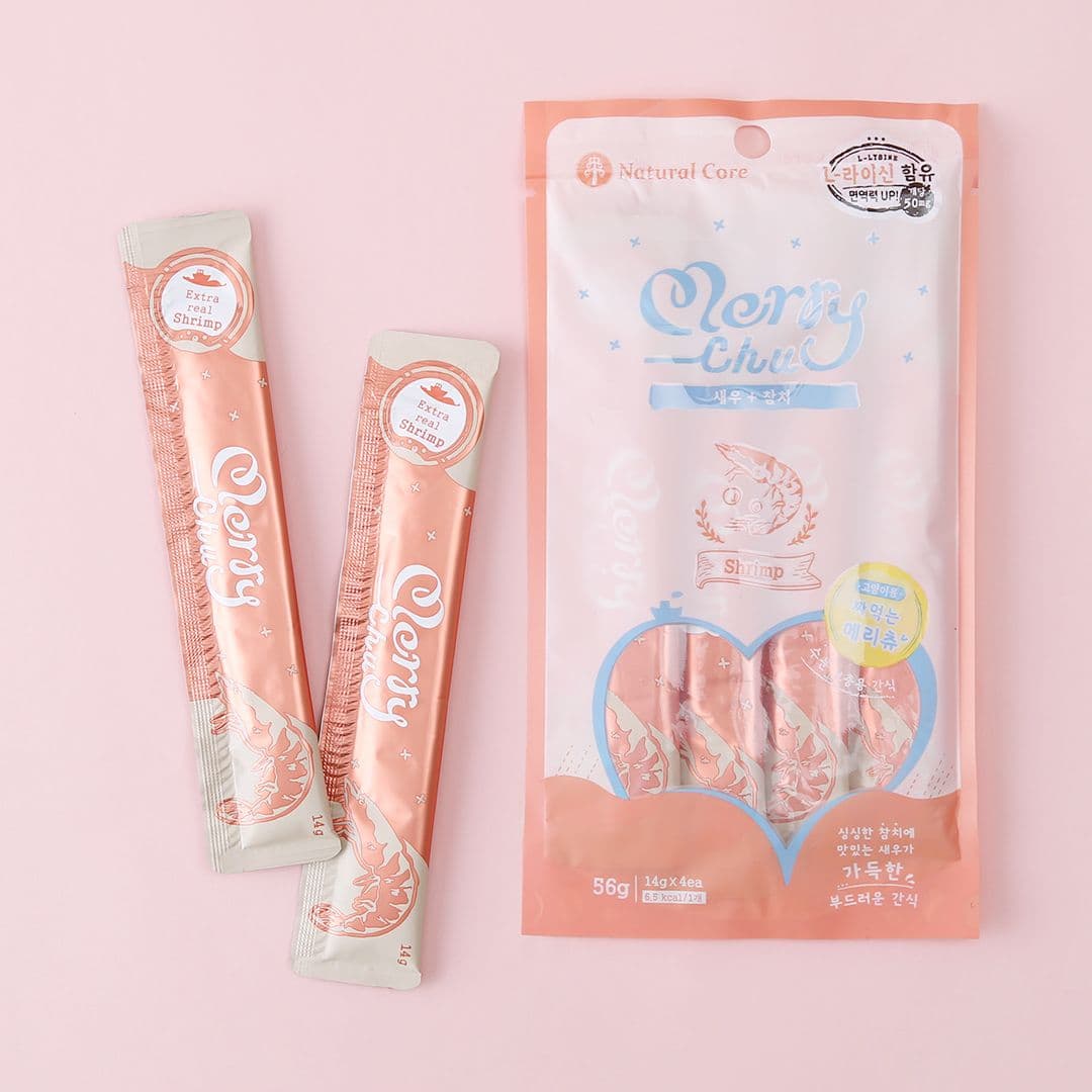 네츄럴코어 캣 메리츄 참치&amp;새우 14g*4p