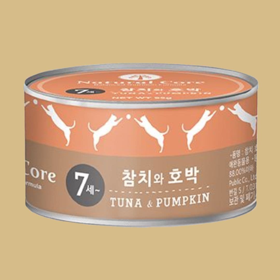 네츄럴코어 캣 참치&amp;호박 시니어 캔 95g