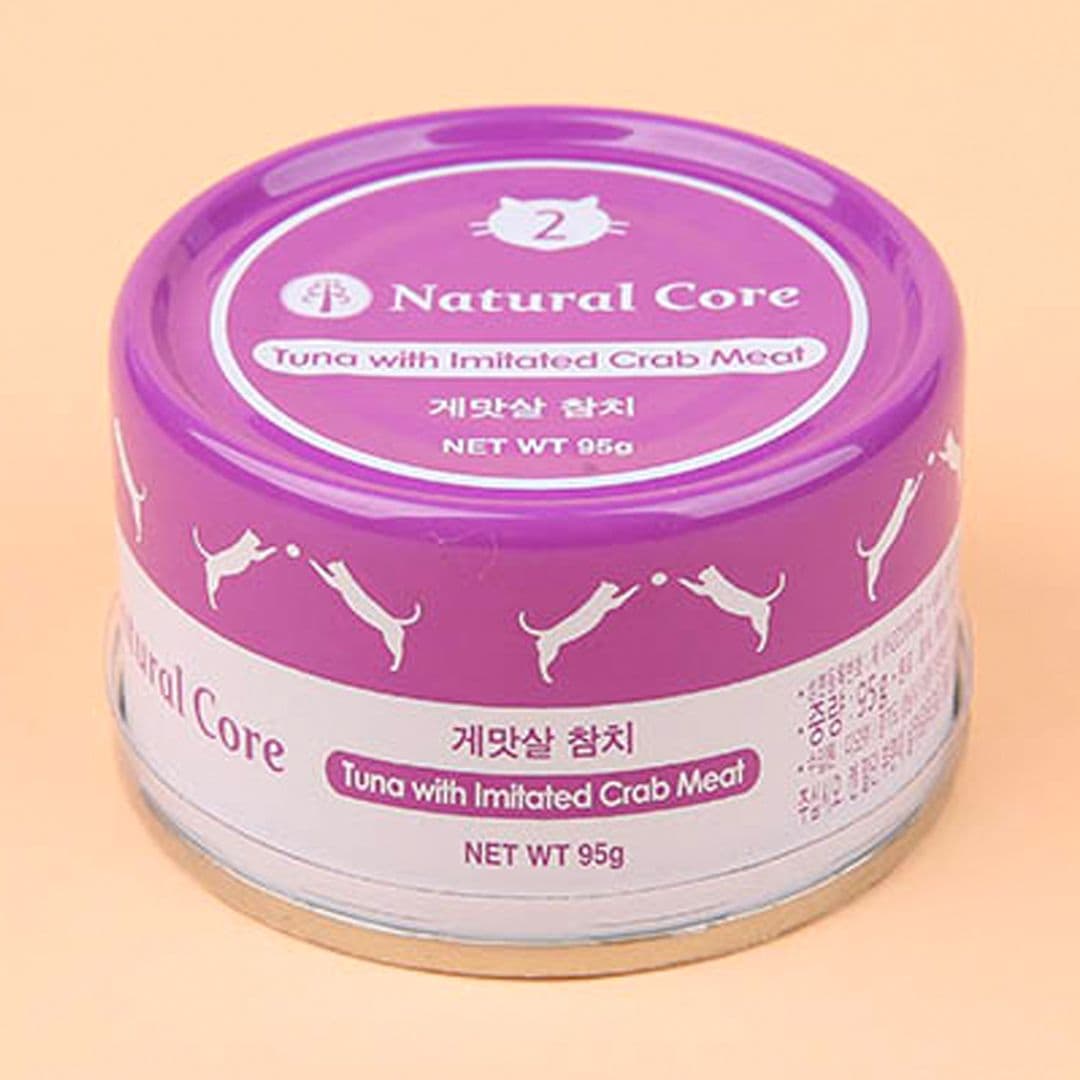 네츄럴코어 캣 참치&amp;게맛살 캔 95g
