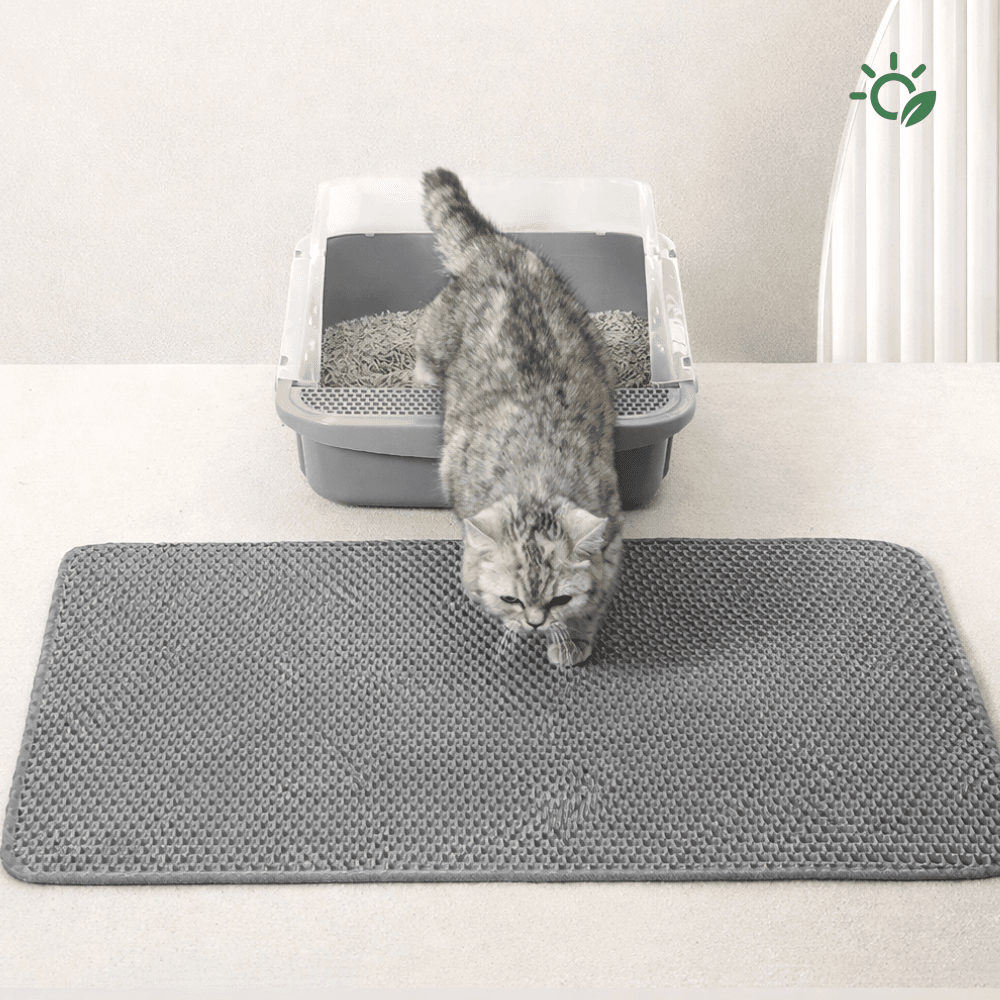 고양이 모래 패드 포켓형 벌집 발판 화장실 바닥 그레이 매트 60x90cm