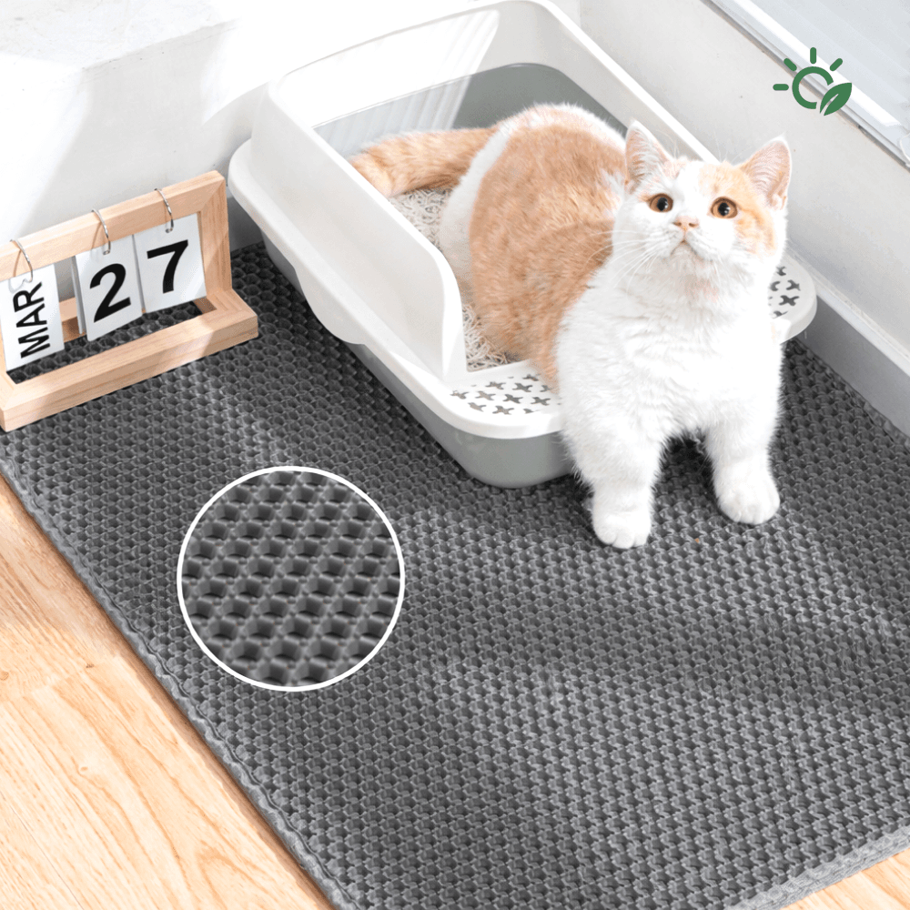 고양이 모래 발판 포켓형 벌집 매트 화장실 바닥 그레이 패드 55x75cm