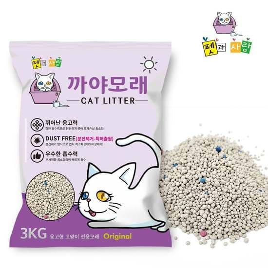 까야 먼지없는 고양이모래 벤토나이트 샌드 퍼플 6kg