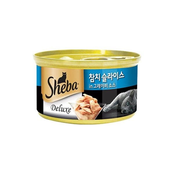 쉬바 고양이 간식 캔 참치슬라이스 85g