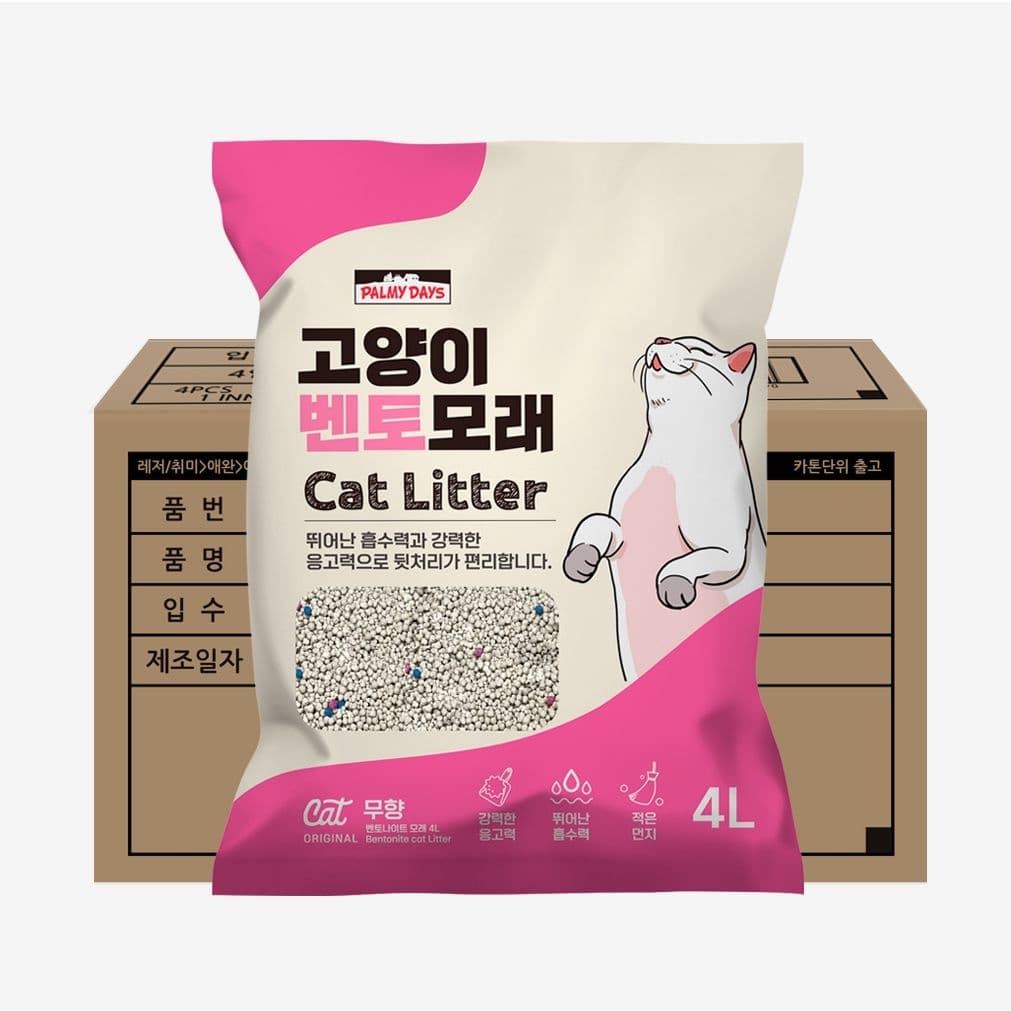파미데이즈 고양이 벤토나이트 모래 (2.9kgx4ea)