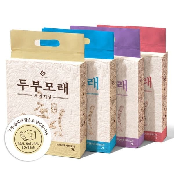 초심 고양이 두부모래 오리지널 7L x4개 응고형모래 사막화방지