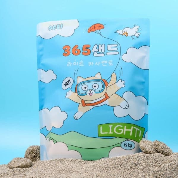 365샌드 라이트 카사벤토 카사바 벤토나이트 고양이 모래 6kg X 2개(1박스)