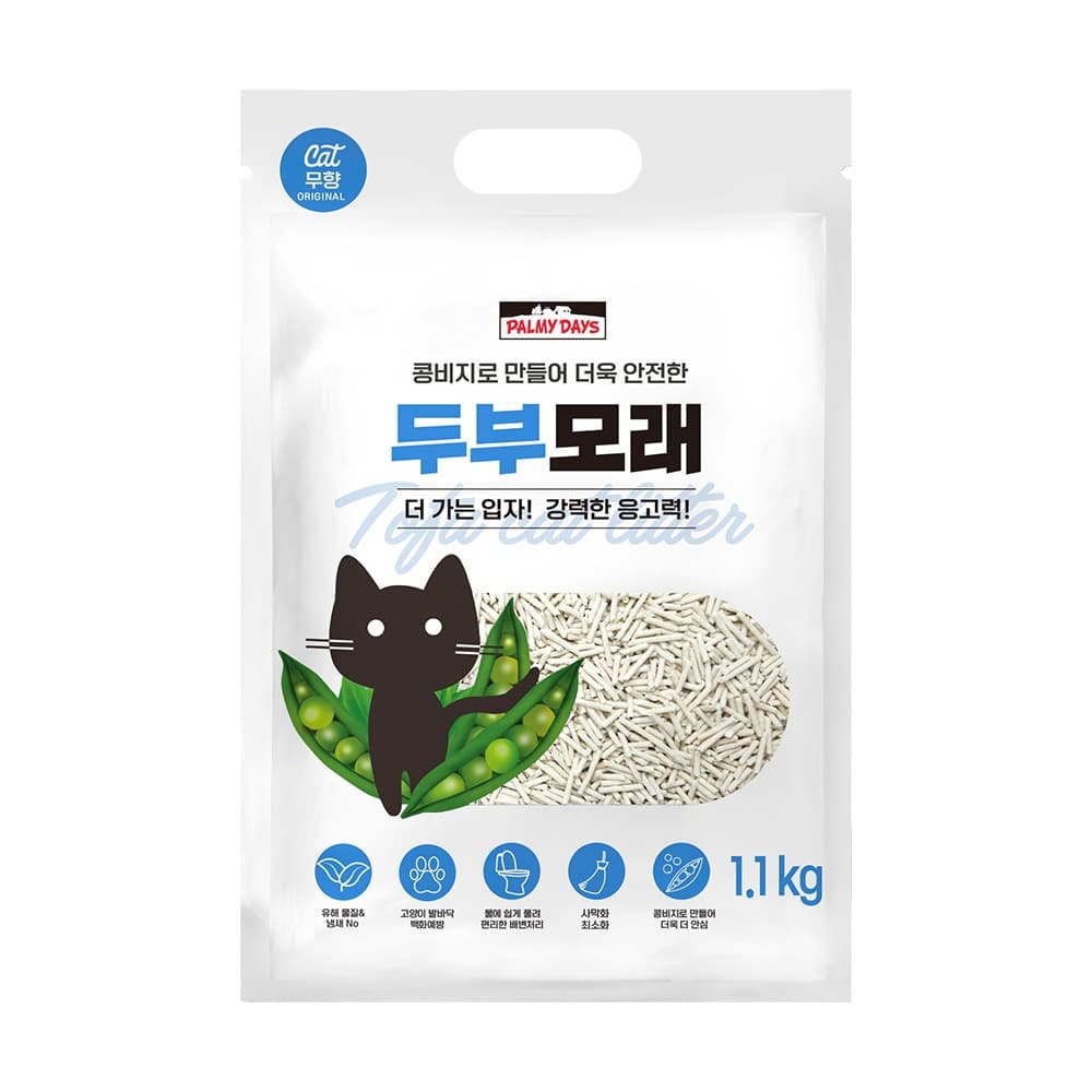 파미데이즈 흡수 빠른 고양이 두부모래 오리지널/녹차 총30L (1.1kgx10ea)
