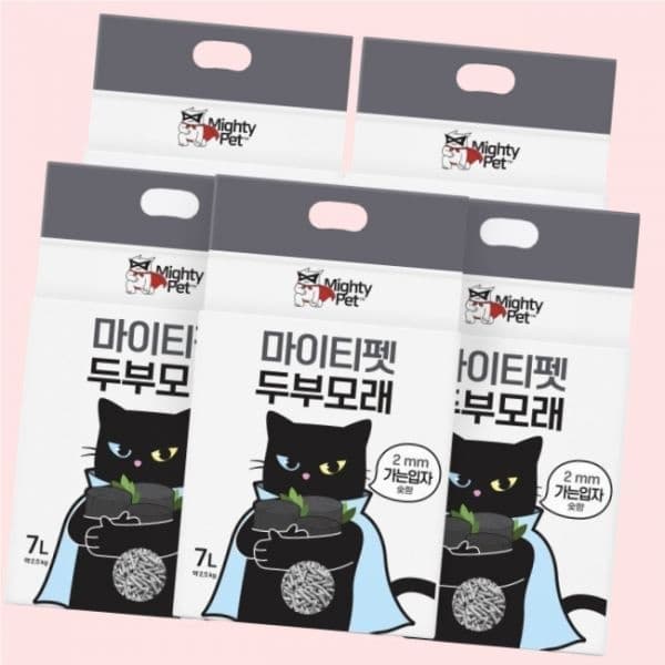 마이티펫 고양이 두부모래 가는입자 숯향 7L X 5개입 4543193