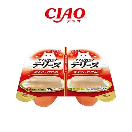 CIAO 트윈컵 테린 고양이 간식 참치&amp;닭가슴살 70g