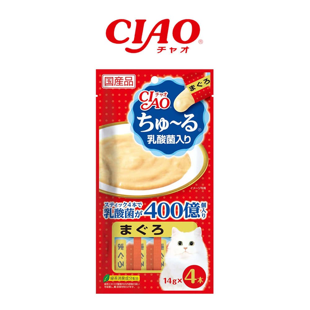 이나바 CIAO 츄르 고양이 간식 유산균 참치 14g 4P