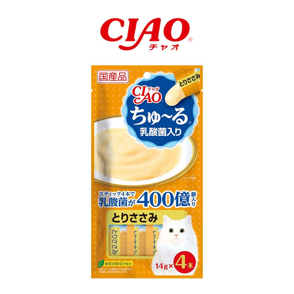 이나바 CIAO 츄르 고양이 간식 유산균 닭가슴살 14g 4P