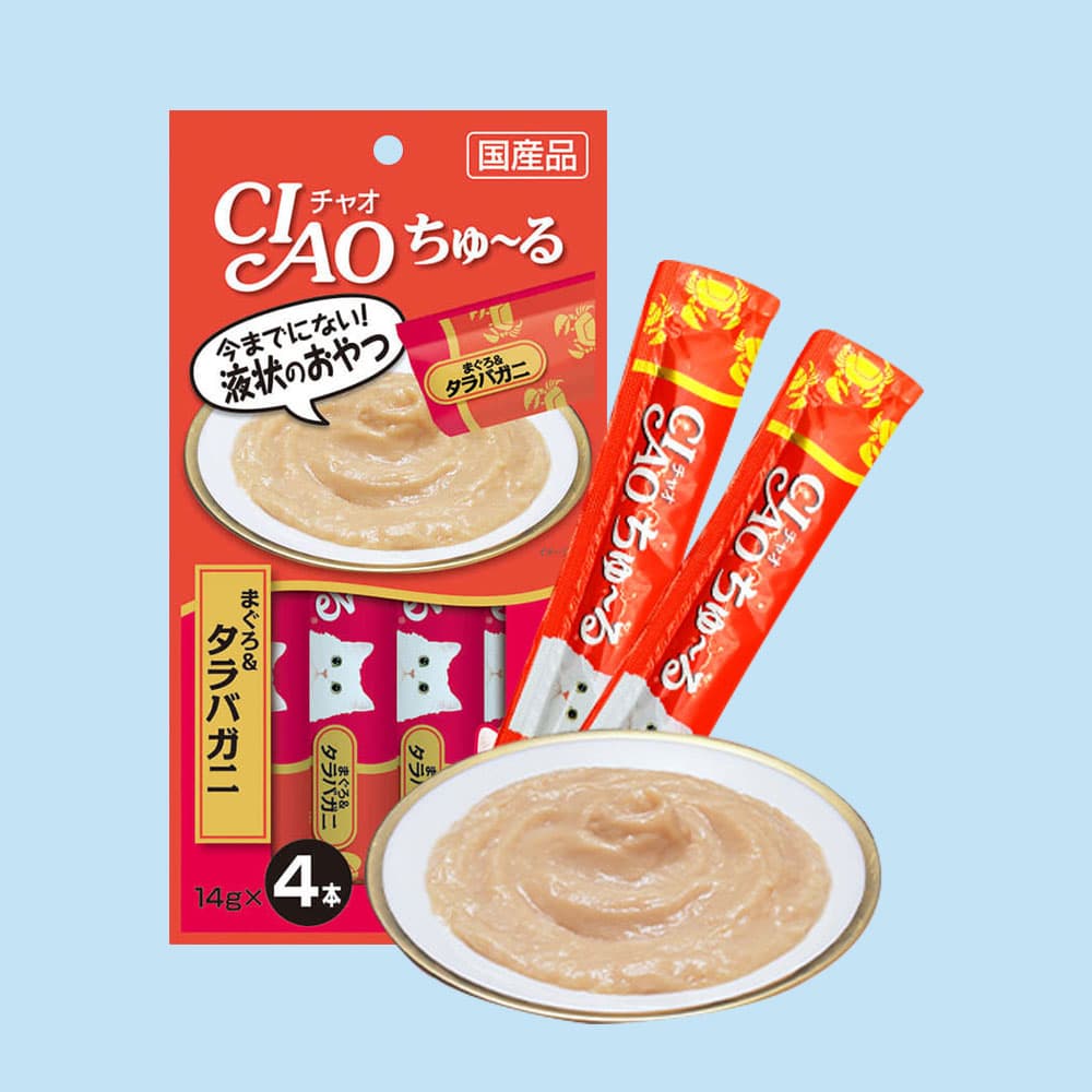 이나바 CIAO 츄르 고양이 간식 참치&amp;킹크랩 14g 4P