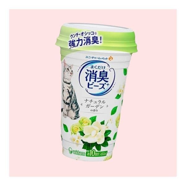 유니참 고양이 뿌려쓰는 비즈 탈취제 네추럴 그린향 450ml 1개 4606115