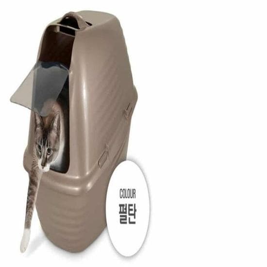 (펄탄) 후드 고양이 칼라변기 냥이화장실 화장실 컬러변기