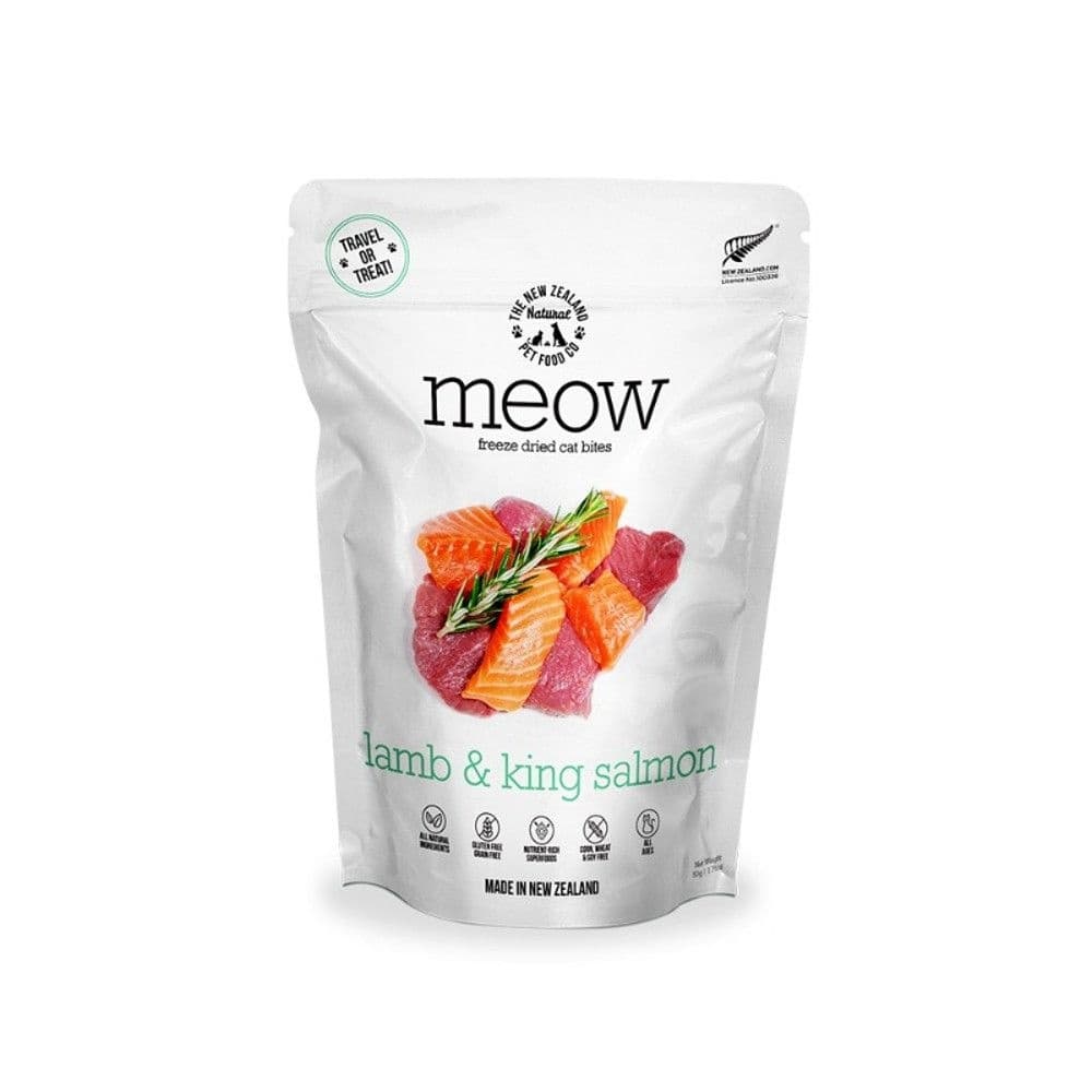 먀오 엄선된 킹새몬 전연령 고양이 사료 왕연어 동결건조 양고기 280g