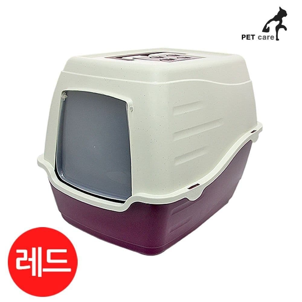 고양이 CAT-L20 레드 엠펫 후드화장실 화장실