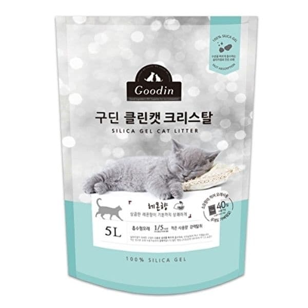 구딘 클린캣 크리스탈 고양이모래 레몬향 5L