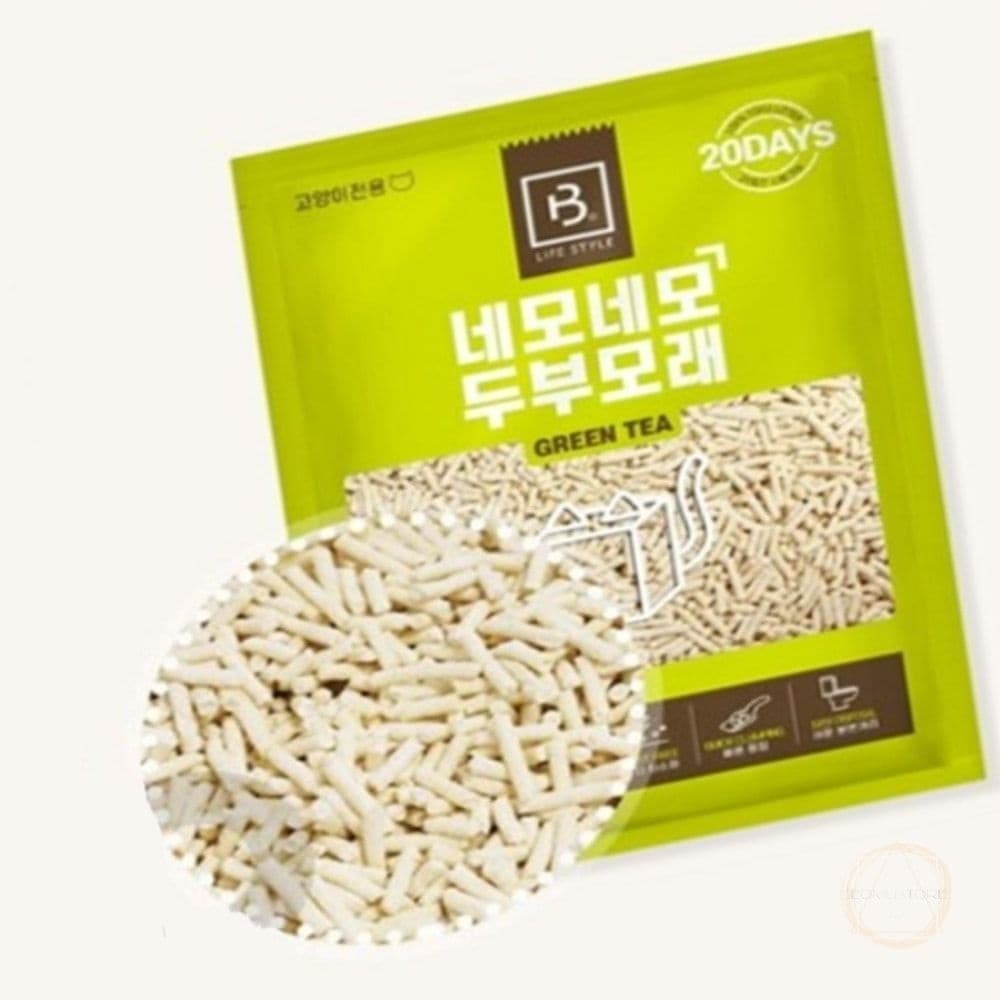 무지스토어 네모네모 두부모래 녹차 7L 고양이응고형모래 두부모레 고양이배변모래