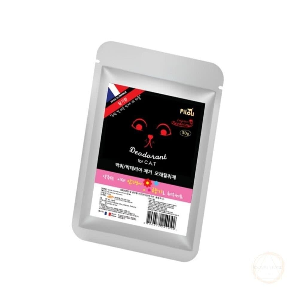무지스토어 모래탈취제 딸기향 50G 50개입 고양이냄새탈취제 고양이화장실탈취제 고양이오줌탈취제